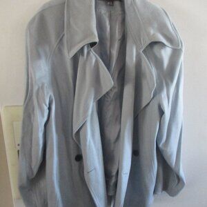 Anne Klein rare 100% Cashmere Blazer frost blue lined 14 l xl